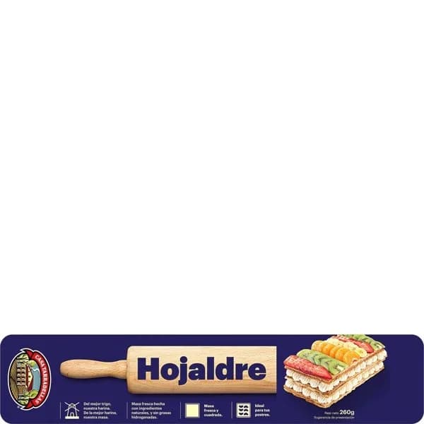 Masa de hojaldre TARRADELLAS, paquete 260 g - 0.26 kg - Imagen del producto en Findit