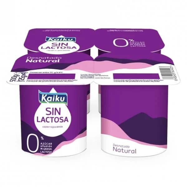 Yogur Natural Sin Lactosa 0% - 0.5 kg - Imagen del producto en Findit