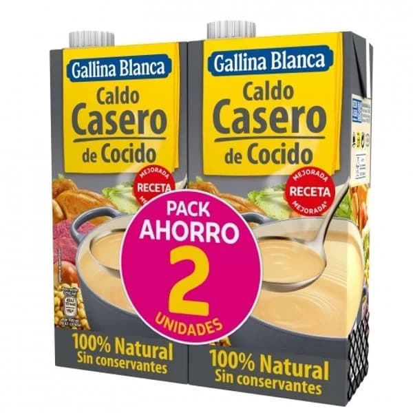 Caldo de Cocido Brik Pack de 2 - 2 l - Imagen del producto en Findit