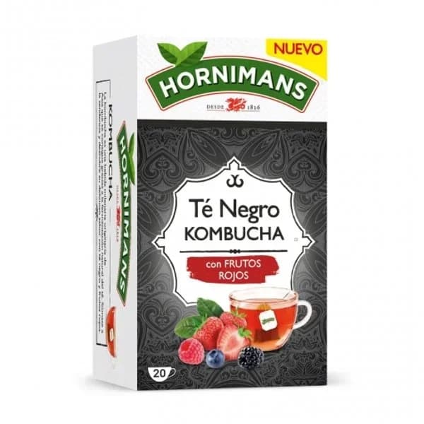 Té negro kombucha con frutos rojos HORNIMANS, caja 20 uds - 1 ud - Imagen del producto en Findit