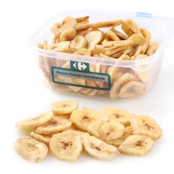Banana rodajas deshidratada Carrefour tarrina 175 g - 0.18 kg - Imagen del producto en Findit
