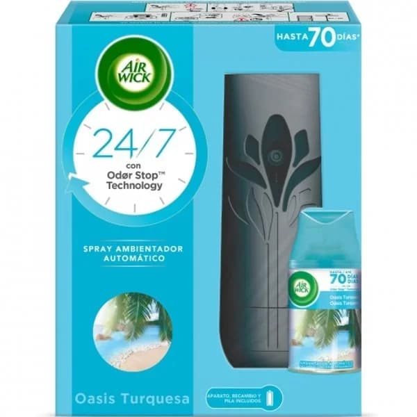 Ambientador automático freshmatic fragancia oasis turquesa aparato y recambio Air Wick 1 ud. - 1 ud - Imagen del producto en Findit
