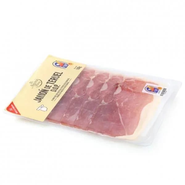Jamón Curado Gran Reserva D.O.P Teruel en lonchas De Nuestra Tierra 100 g - 0.1 kg - Imagen del producto en Findit