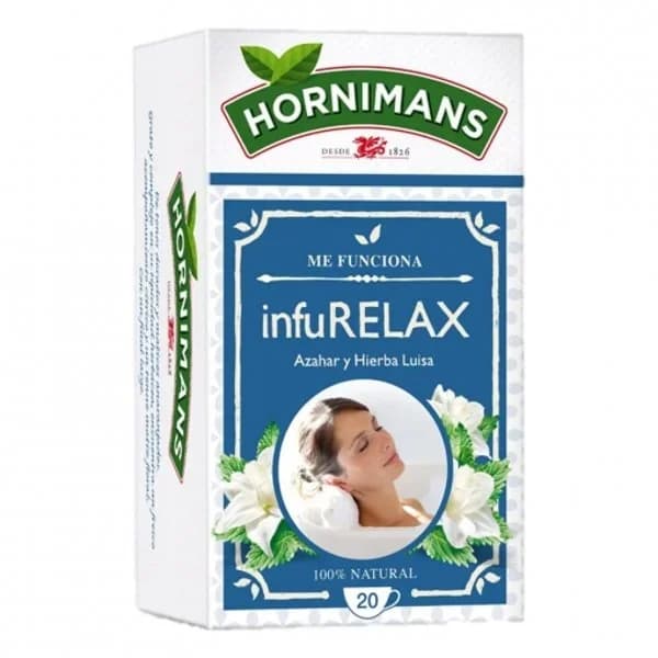 Infusión Infurelax con Azahar y Hierba Luisa en bolsitas Hornimans 20 ud. - 19.93 ud - Imagen del producto en Findit