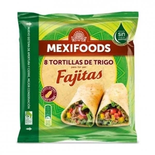 Tortilla Wrap para fajitas MEXIFOODS, paquete 320 g - 0.32 kg - Imagen del producto en Findit