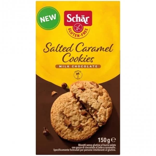 Salted caramel cookies sin gluten SCHAR, paquete 150 g - 0.15 kg - Imagen del producto en Findit