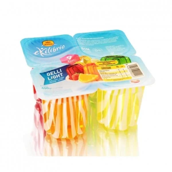 Gelatina light sabor naranja sin azúcar añadido 0% materia grasa Reina sin gluten pack de 4 unidades de 100 g. - 1 ud - Imagen del producto en Findit