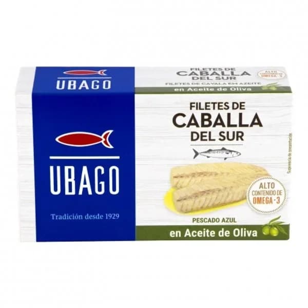 Filetes de caballa del sur en aceite de oliva Ubago 85 g. - 0.09 kg - Imagen del producto en Findit