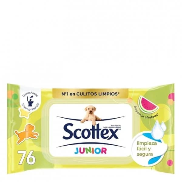 Papel higiénico húmedo Junior Jumbo Scottex 76 ud. - 1 ud - Imagen del producto en Findit