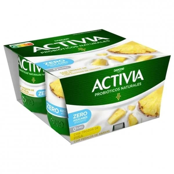 Activia 00% con Piña Bífidus Desnatado P-4ud - 0.48 kg - Imagen del producto en Findit