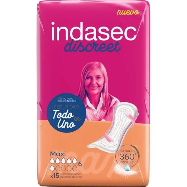 Compresas Incontinencia Maxi Discreet - 1 ud - Imagen del producto en Findit