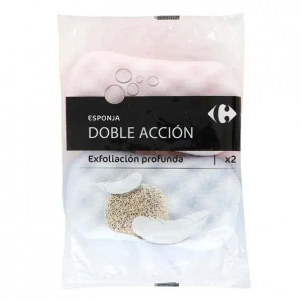 Esponja doble acción exfoliación profunda Carrefour Soft 2 ud. - 2 ud - Imagen del producto en Findit