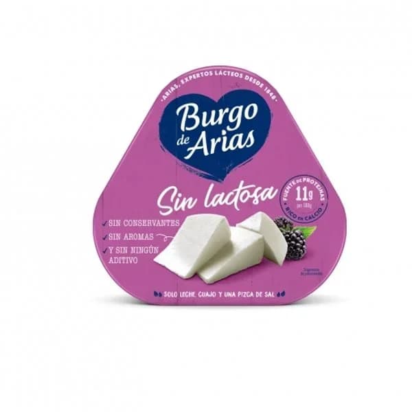 Queso fresco Burgo de Arias sin lactosa pack 3 unidades de 72 g. - 0.22 kg - Imagen del producto en Findit