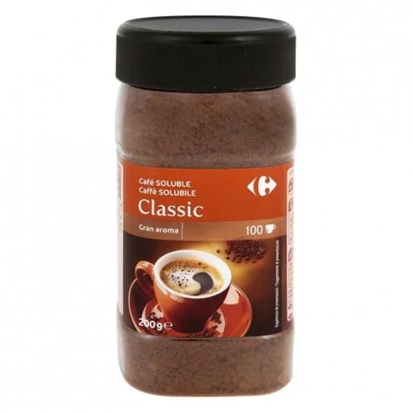 Café soluble natural Carrefour Classic  200 g. - 0.2 kg - Imagen del producto en Findit