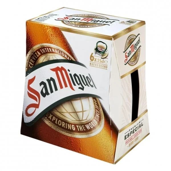 Cerveza Rubia Botellín 6 x 250ML - 1.5 l - Imagen del producto en Findit