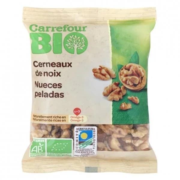 Nueces peladas ecológicas Carrefour Bio 90 g. - 0.09 kg - Imagen del producto en Findit