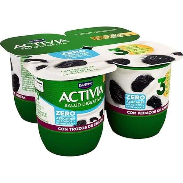 Activia 0%0% con Ciruela Bífidus Desnatado P-4 - 0.48 kg - Imagen del producto en Findit