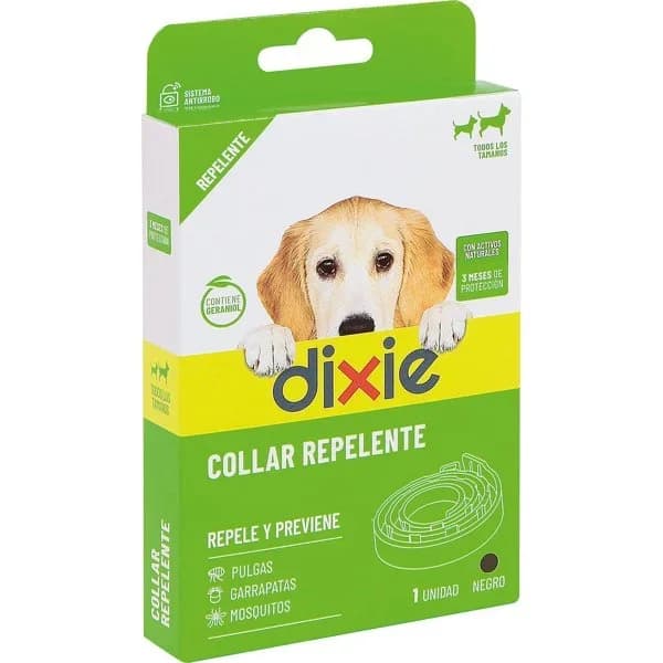 Collar insectifugo para perro negro Dixie - 1 ud - Imagen del producto en Findit