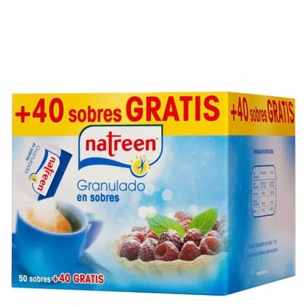 Edulcorante granulado en sobres Natreen caja 90 unidades - 90 ud - Imagen del producto en Findit