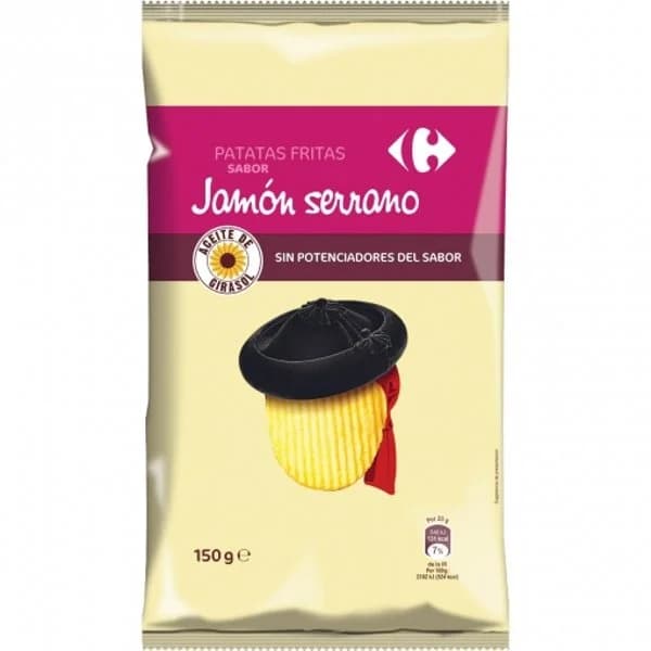 Patatas fritas sabor jamón serrano Sensation Carrefour 150 g. - 0.15 kg - Imagen del producto en Findit