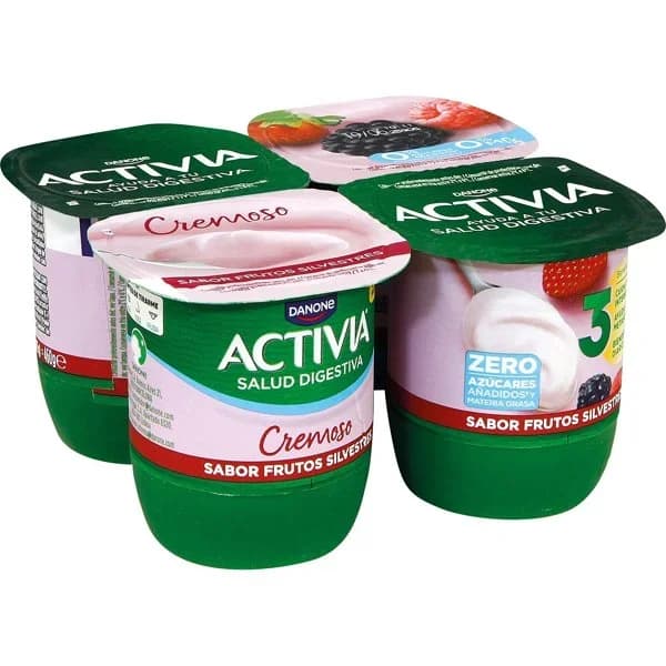 Yogur Activia Bífidus Cremoso Frutos Silvestres 0% - 0.5 kg - Imagen del producto en Findit