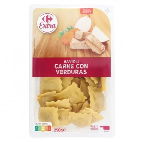 Ravioli de carne con verduras Carrefour Extra 250 g. - 0.25 kg - Imagen del producto en Findit
