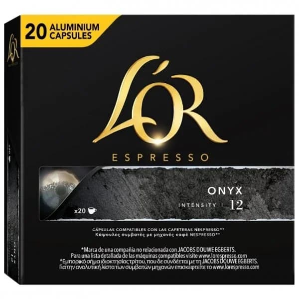 Café Onyx compatible Nespresso L'OR, caja 20 uds - 20 ud - Imagen del producto en Findit