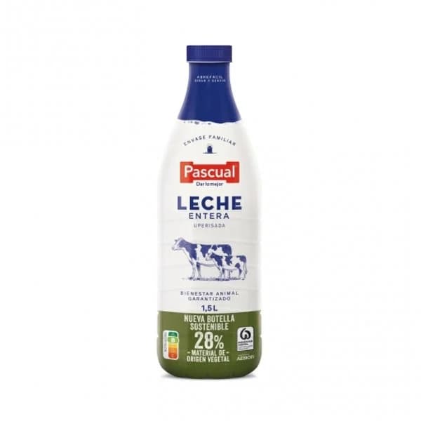 Leche Entera Botella 1,5L - 1.44 ud - Imagen del producto en Findit