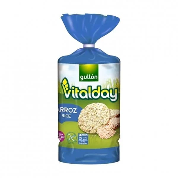 Tortitas de arroz Vitalday Gullón sin gluten 130 g. - 0.13 kg - Imagen del producto en Findit