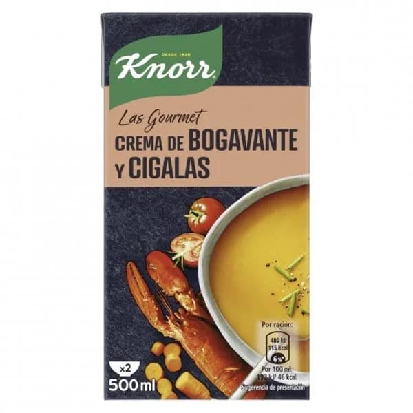 Crema de bogavante y cigalas Knorr brik 500 ml - 0.5 l - Imagen del producto en Findit