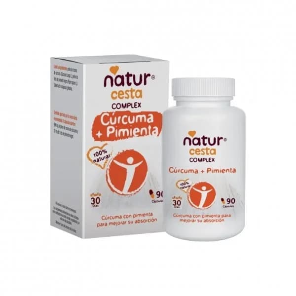 Complemento alimenticio cúrcuma y pimienta en cápsulas NaturCesta 90 ud. - 0.04 kg - Imagen del producto en Findit
