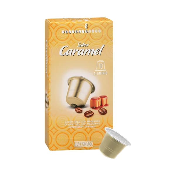 Café en cápsula sabor Caramel Hacendado - 10 ud - Imagen del producto en Findit