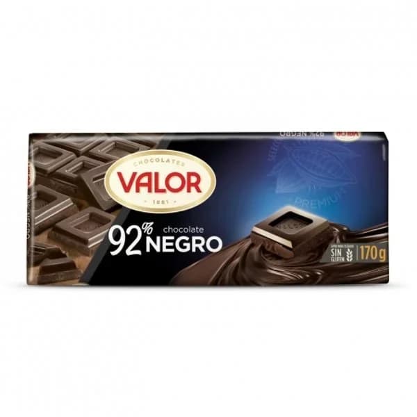 Chocolate negro 92% Valor sin gluten 170 g. - 0.17 kg - Imagen del producto en Findit