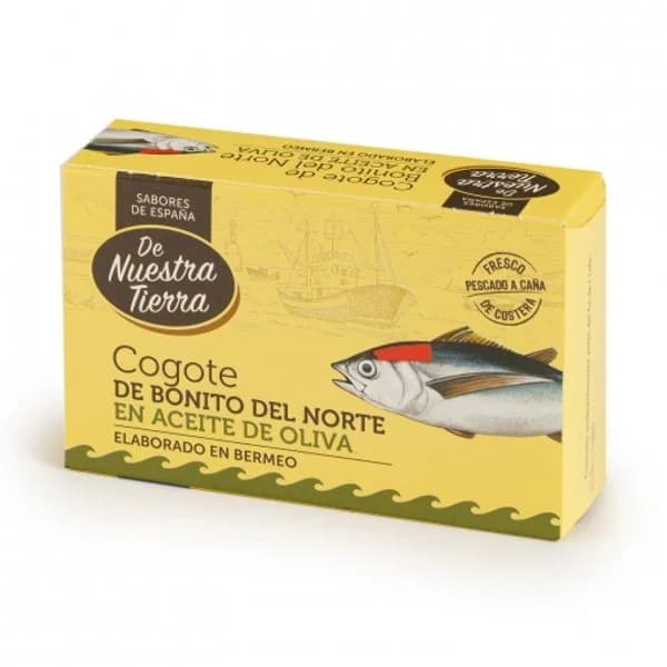 Cogote de bonito del norte en aceite de oliva De Nuestra Tierra 81 g. - 0.08 kg - Imagen del producto en Findit