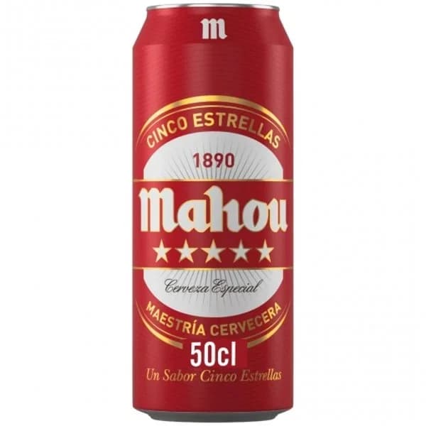 Cerveza Mahou 5 Estrellas especial lata 50 cl. - 0.5 l - Imagen del producto en Findit