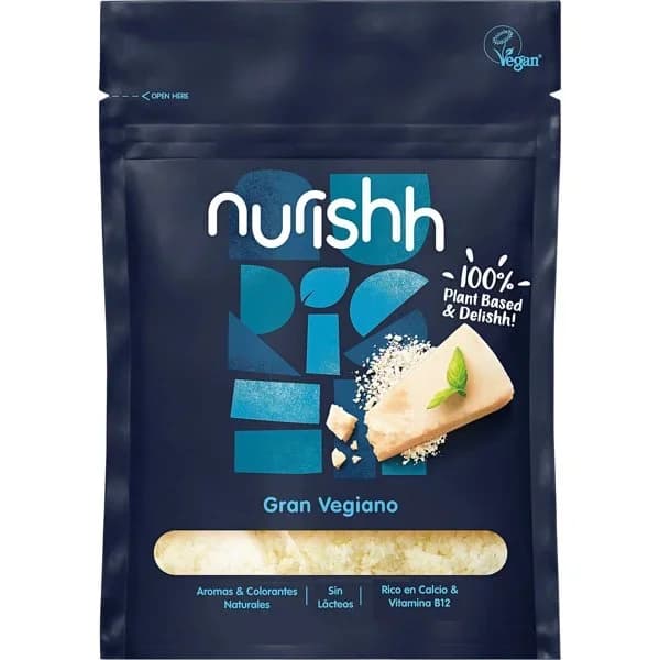 Especialidad vegana rallada Nurishh Gran Vegiano 150 g. - 0.15 kg - Imagen del producto en Findit