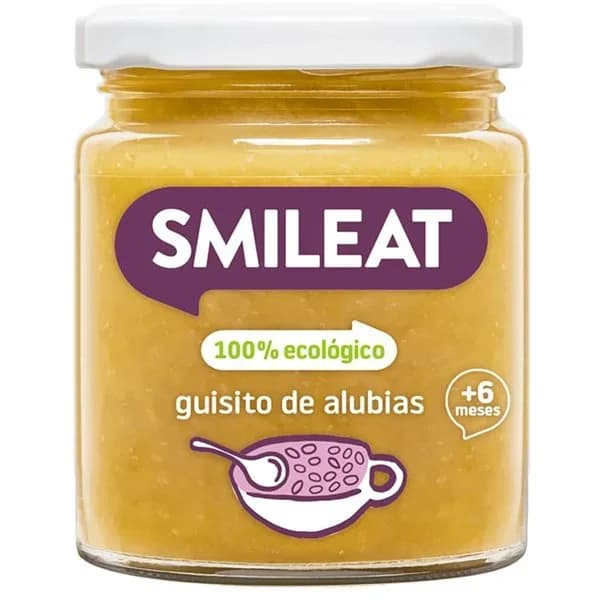 Tarrito de guisito de alubias desde 6 meses ecológico Smileat sin gluten 230 g. - 0.23 kg - Imagen del producto en Findit