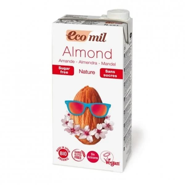 Bebida de almendra EcoMil sin gluten y sin azúcar brik 1 l. - 1 l - Imagen del producto en Findit