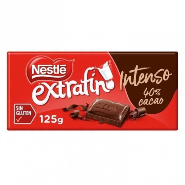 Chocolate con leche extrafino intenso NESTLÉ, tableta 125 g - 0.12 kg - Imagen del producto en Findit