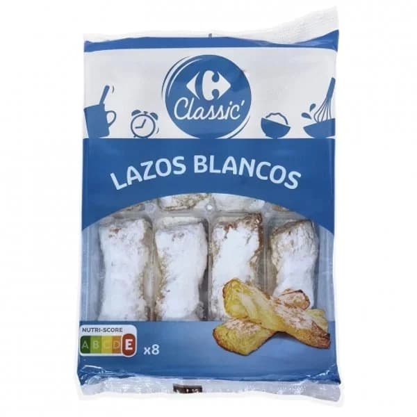 Lazos de hojaldre blanco Carrefour Classic' 8 ud. - 0.3 kg - Imagen del producto en Findit