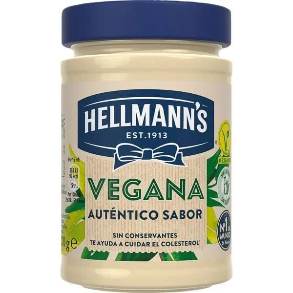 Salsa vegana Hellmanns frasco 280 ml - 0.34 l - Imagen del producto en Findit