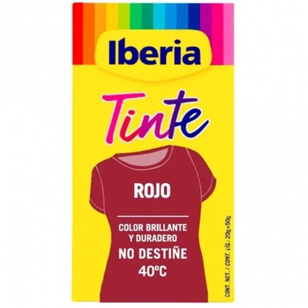 Tinte ropa rojo 40º - 1 ud - Imagen del producto en Findit