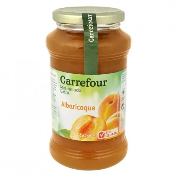 Mermelada de albaricoque categoría extra Carrefour sin gluten 650 g. - 0.65 kg - Imagen del producto en Findit