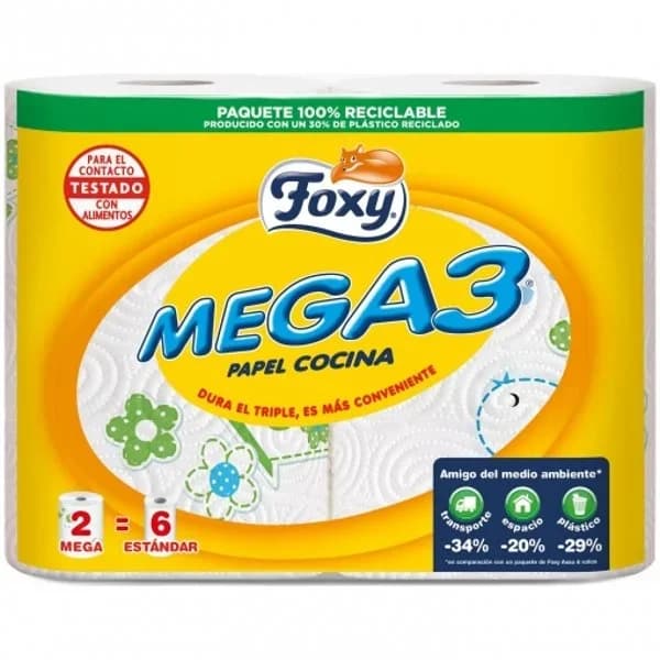 Papel de cocina Foxy bolsa 2 unidades - 1.99 ud - Imagen del producto en Findit