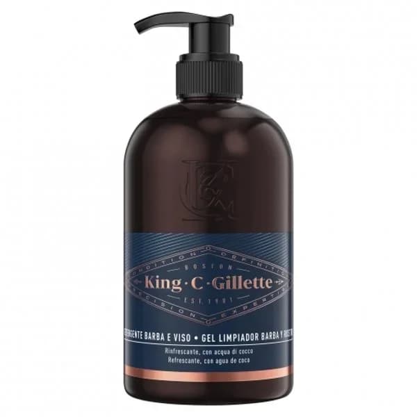 Gel limpiador barba y rostro KING C GILLETTE, dosificador 350 ml - 0.35 l - Imagen del producto en Findit