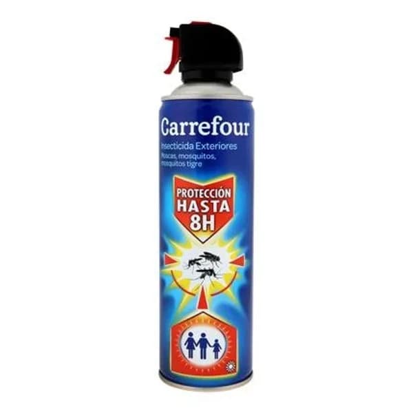 Insecticida exteriores para moscas y mosquitos aerosol Carrefour 500 ml. - 0.5 l - Imagen del producto en Findit