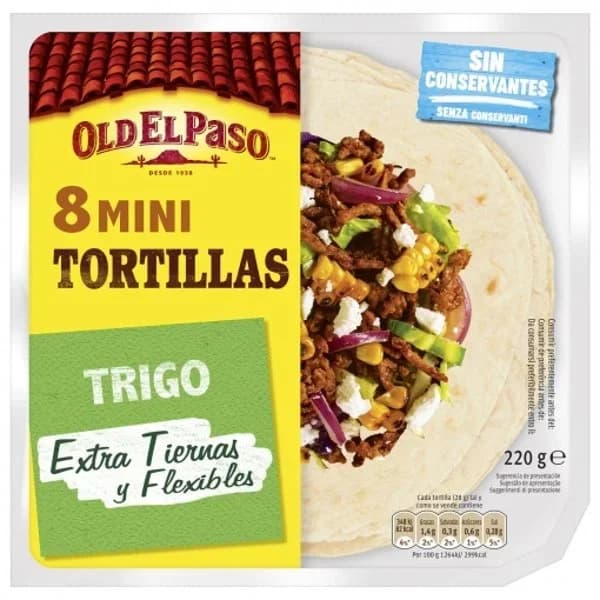 Mini Tortillas Trigo 220G - 0.22 kg - Imagen del producto en Findit