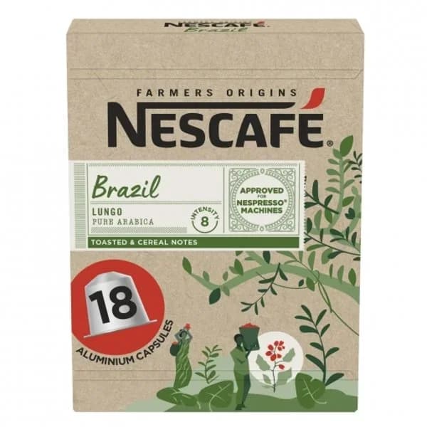 Café Brasil compatible Nespresso NESCAFÉ FARMERS, caja 18 uds - 18 ud - Imagen del producto en Findit
