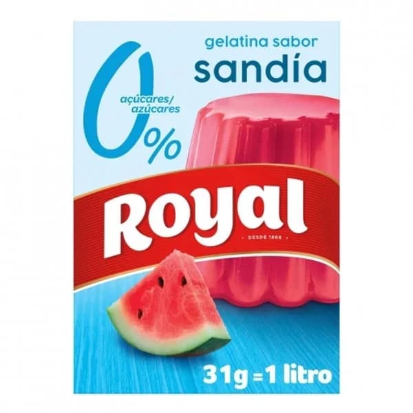 Gelatina de sandía 0% azúcares ROYAL, caja 31 g - 0.03 kg - Imagen del producto en Findit