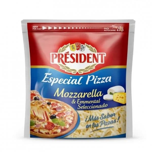 Queso rallado mozzarella y emmental especial pizza Président 150 g. - 0.15 kg - Imagen del producto en Findit